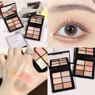 Ershiqi 6 Màu Nhỏ Tâm Trạng Phấn Mắt Matte Pearlescent Fine Shimmer Độ bão hòa thấp và tông màu đất để sử dụng hàng ngày Phấn mắt Trang điểm