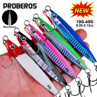 Proberos Mồi Câu Cá Mới 10g / 15g / 20g / 30g / 40g Jigging Móc Câu Cá Spinner Mồi Laser Kim Loại Jig Thìa Mồi Câu Cá