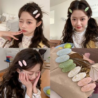 🎀 yakult 🎀cô gái đáng yêu hình bầu dục kẹp tóc mỏ vịt kẹp tóc kẹp bên nổ kẹp phụ kiện tóc 1 cái