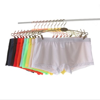 Nam Gợi Cảm Liền Mạch Quần Lót Siêu Mỏng Trong Suốt Boxer Lưới Quần Lót Shor
