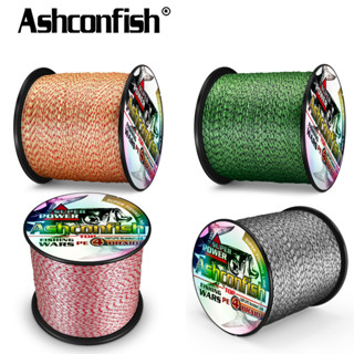 Ashconfish 500M 4 Sợi Điểm Dây Bện Dây Câu Dyneema PE Dòng Vô Hình