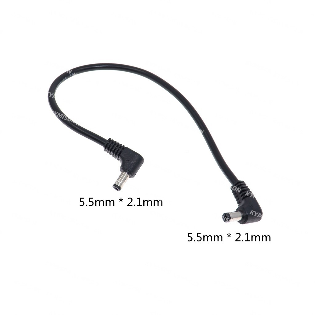 Cắm Nguồn DC 5.5x2.1mm Nam 90° Jack Góc Phải, Dây Kết Nối 22AWG/18AWG