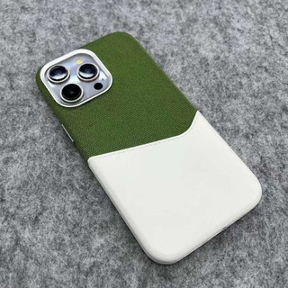 【 Bao da + thẻ vải / Ống kính kim loại 】 tương thích với vỏ iPhone 16 pro max