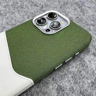 【 Bao da + thẻ vải / Ống kính kim loại 】 tương thích với vỏ iPhone 16 pro max