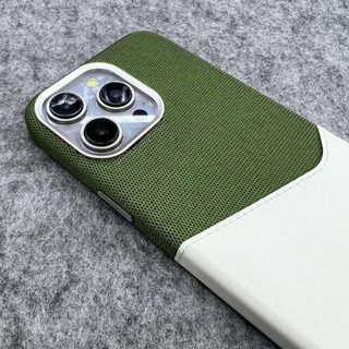 【 Bao da + thẻ vải / Ống kính kim loại 】 tương thích với vỏ iPhone 16 pro max