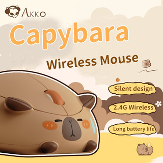 Chuoc Capybara 2.4GHz Chuột Không Dây 4000DPI USB Quang Botuli Chuột Chính Hãng Dễ Thương Sheikh Chơi Game Quà Tặng Chuột