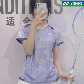  Áo thun ngắn tay thoáng khí khô nhanh YONEX dành cho quần áo cầu lông 