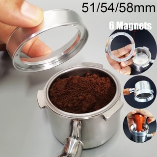 Vòng định lượng cà phê espresso 51 / 54 / 58mm - phễu định lượng nhôm với 6 nam châm phù hợp với portafilter 51 / 54 / 58mm