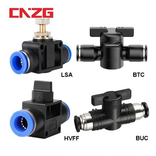 Van bướm ga khí nén LSA / HVFF / BUC / BTC Điều chỉnh van lưu lượng khí nén / nước 4mm 6mm 8mm 10mm 12mm