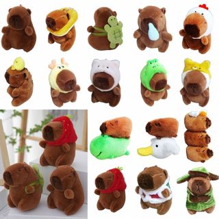 Móc khóa Capybara sang trọng BOOCEAN, Mặt dây chuyền mô phỏng đồ chơi dễ thương nhiều màu, Động vật nhồi bông Kawaii Chuột lang hoạt hình Capybara Fluffty Animal Doll Kids