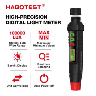 Habotest ht63 mini kỹ thuật số ánh sáng meter lux meter quang kế uv đo bức xạ lcd cầm tay illuminometer photometerka