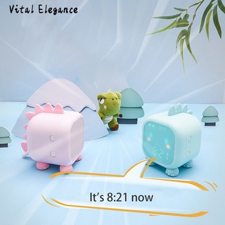 Vital Elegance Đồng hồ báo thức đồng hồ đầu giường khủng long nhỏ thông minh led đồng hồ báo thức hoạt hình