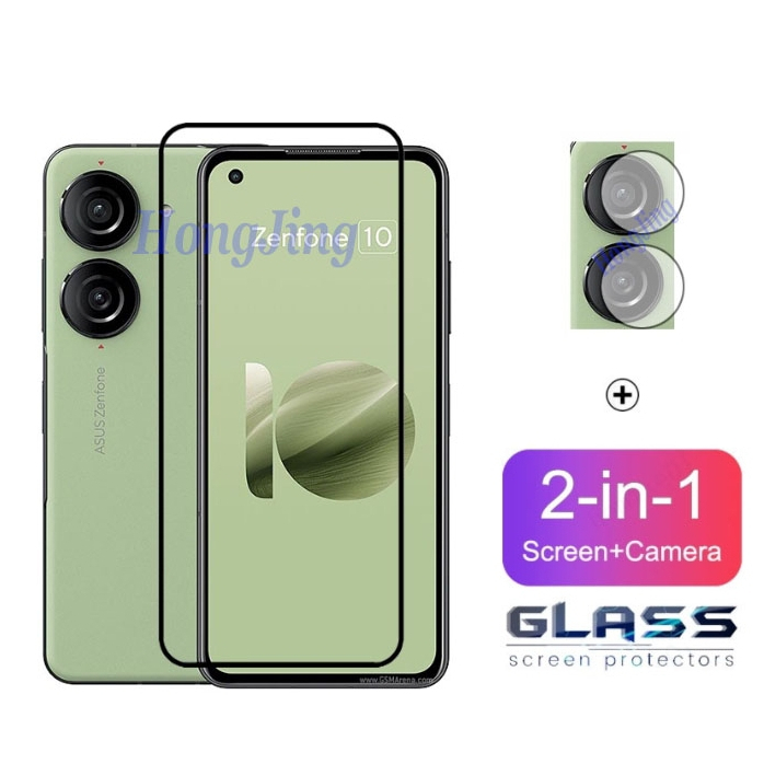 2in1 Dành Cho Asus Zenfone 10 9 8 Flip Full Kính Cường Lực Phim Asus ROG Phone 8 7 Ultimate ROG 2 3 Strix 5S pro Bảo Vệ Màn Hình + Ống Kính Máy Ảnh Phim Kính
