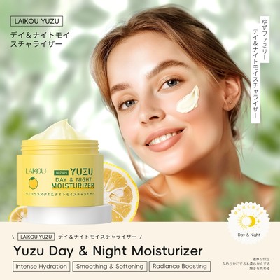 Laikou YUZU Kiểm soát dưỡng ẩm ban ngày & đêm Thu nhỏ lỗ chân lông Làm sáng da dưỡng ẩm sâu