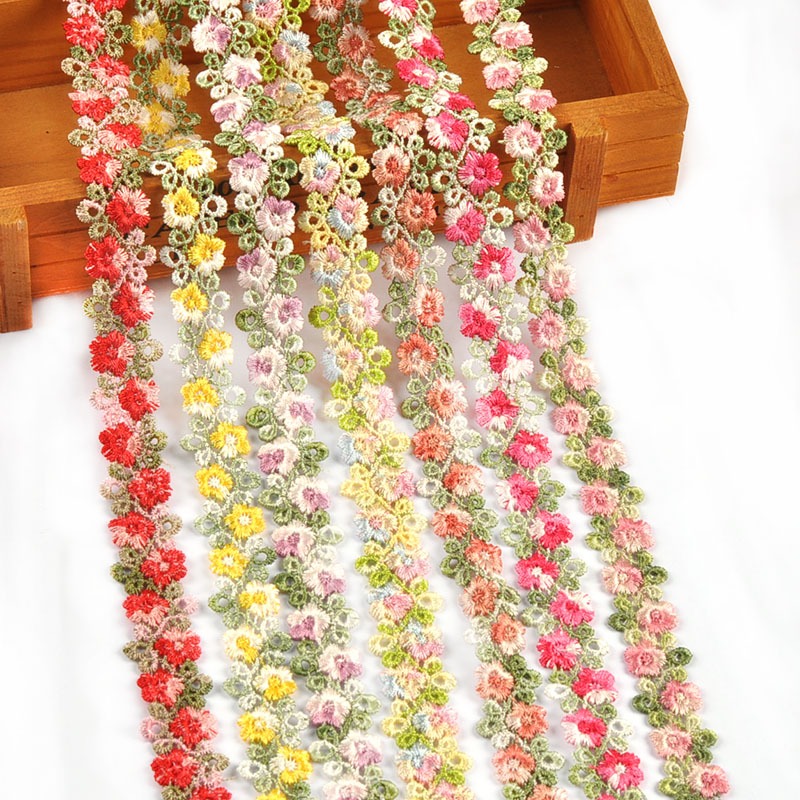 1yard / lốc 2cm Màu Hoa Viền Ren Ruy Băng Cho Đồ Trang Trí DIY Phụ Kiện May Vá Váy Cưới Trang Trí Thủ Công Gói Vật Liệu CP4054