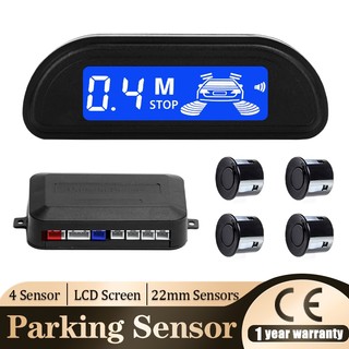 Cảm biến đỗ xe cho ô tô với màn hình LED lùi Parktronic tự động 4 cảm biến Màn hình đèn nền Radar