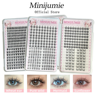  Hộp Lông Mi Giả Minijumie 360 Độ Tự Nhiên 10-13mm Có Thể Tái Sử Dụng eyelashes mi giả lúa mì Có keo 