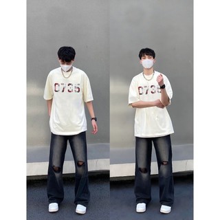 Áo thun ngắn tay in hình cổ tròn cotton trắng đường phố thời trang mùa hè thương hiệu áo thun dáng rộng cổ điển