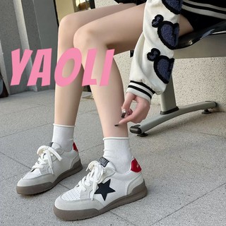 YAOLI Giày nữ mới giày đế mềm thoáng khí giày nhỏ màu trắng đế dày giày thể thao thông thường
