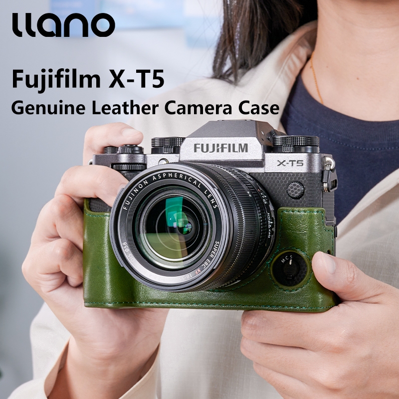 Llano Fuji XT5 Bao Da Thật Chính Hãng Da Nửa Dành Cho Máy Ảnh Kỹ Thuật Số Fujifilm X-T5 - Ốp Bảo Vệ 