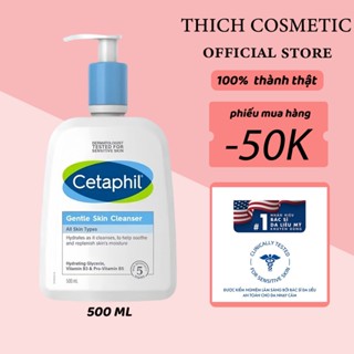 Sữa rửa mặt Cetaphil Gentle Skin Cleanser 500ml giúp làm sạch sâu giảm mụn dịu lành cho da dầu và da nhạy cảm