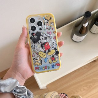 Phim Hoạt Hình Mickey Sạc Không Dây Ốp Lưng Điện Thoại iPhone 12 13 14 15 Pro Max Phim Hoạt Hình Từ Đứng