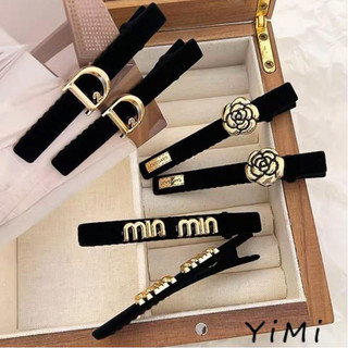 🔆kẹp tóc mỏ vịt màu đen phong cách retro