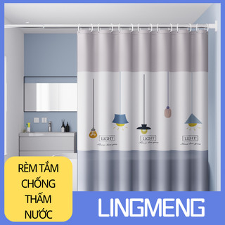 Rèm nhà tắm LINGMENG GM2450XJ2 Rèm nhựa Rèm nhà tắm chống nước Rèm chống nước Làm dày chống thấm nước và chống nấm mốc