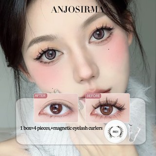 Anjosirma mi nam châm 3d lông mi giả từ tính tái sử dụng 4 miếng 1 cặp