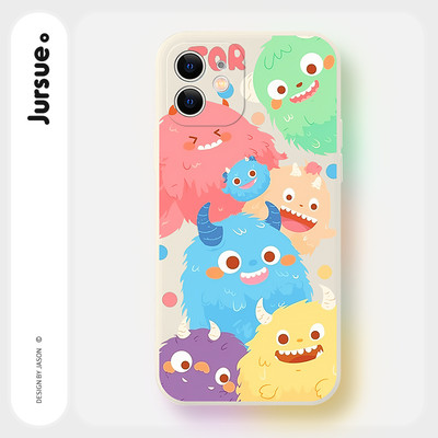 Ốp lưng JURSUE mềm chống bẩn hoạt hình dễ thương đẹp ngộ nghĩnh cho iPhone 17 16 15 14 13 12 11 Pro Max SE 2020 X XR XS 8 7 ip kute Y5329
