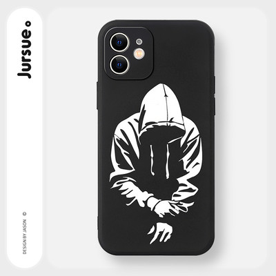 Ốp lưng JURSUE mềm chống bẩn ngầu độc lạ nam ngộ nghĩnh cho iPhone 17 16 15 14 13 12 11 Pro Max SE 2020 X XR XS 8 7 ip kute Y5322