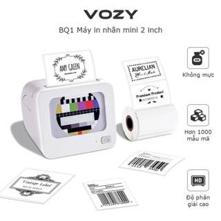 VOZY BQ1 Máy in nhãn, Máy tạo nhãn nhiệt di động Bluetooth không dây cho văn phòng tại nhà