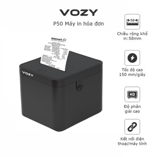 Máy in hóa đơn VOZY P50 58mm Bluetooth + USB 58mm Máy in nhiệt POS Store Nhà hàng