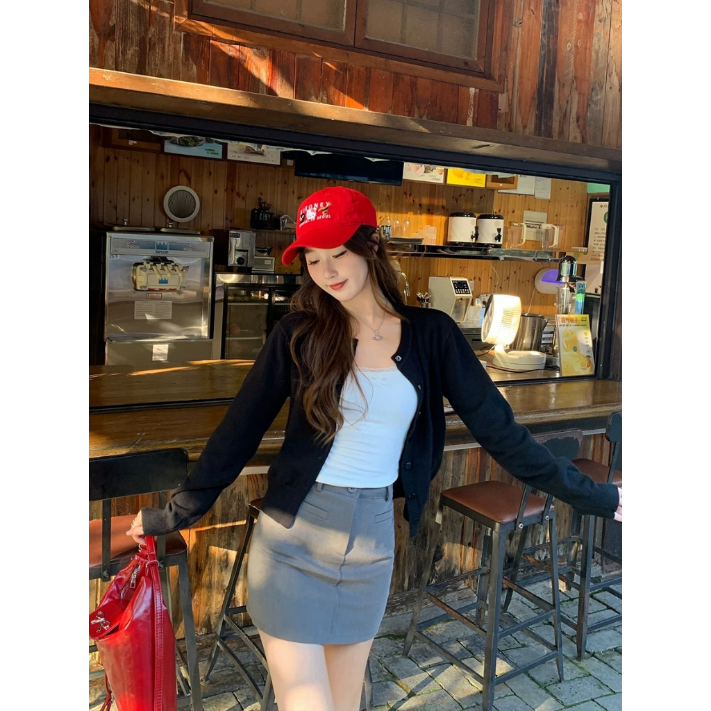 YAYUAN Cardigan phụ nữ dài tay đan  màu vàng | BigBuy360 - bigbuy360.vn