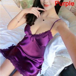 Đầm Ngủ Lụa Phối Ren Gợi Cảm Cho Nữ