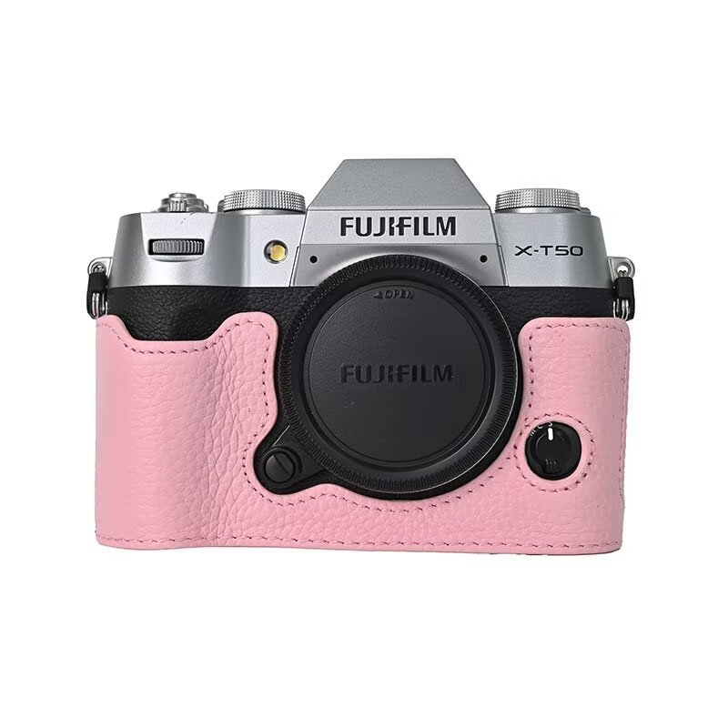 Vỏ máy ảnh bằng da thật XT50 Túi nửa thân cho Fujifilm XT50