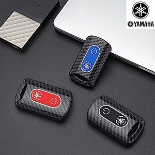  Hộp đựng chìa khóa bằng sợi Carbon Bảo vệ móc khóa cho YAMAHA Janus NVX Aerox Exciter Freego Nozza Grande Latte  Vỏ chìa khóa điều khiển từ xa xe tay ga Vỏ Carbon 
