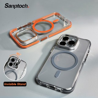  Sanptoch Cho Từ Tính Vô Hình Đứng Ốp Lưng Điện Thoại iPhone 17   16   15   14   13   12 Pro Max Vỏ Chống Sốc Trong Suốt Vỏ Bảo Vệ Với Giá Đỡ Ống Kính Máy Ảnh 