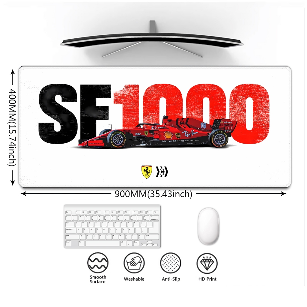 Miếng Lót Chuột Bàn Chơi Game Thảm Ferrari SF1000 Chống Thấm Nước Chống Trơn Trượt Mousepad Lớn Tùy 