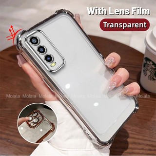 Ốp Lưng Cho Vivo V2043 V2029 V2026 V2027 V2032 V2038 V2037 V2042 V2048 1901 1902 1904 1906 1916 Trong Suốt Túi Khí Bốn Góc Chống Sốc Có Ống Kính Phim Vỏ Điện Thoại