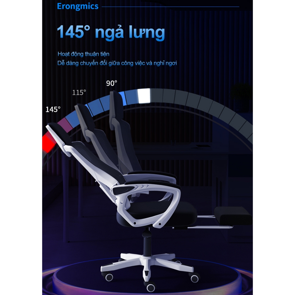 BRTHORY ghế văn phòng ghế ngồi làm việc ghế ngồi học ghế xoay ghế công thái học ghế xoay 360 độ hiện đại có bàn đạp chân | BigBuy360 - bigbuy360.vn