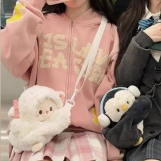 Chim Cánh Cụt Nhỏ Cừu Papa Túi Dễ Thương Thêu Sang Trọng Ba Lô Búp Bê Đeo Ngang Ba Lô Nữ