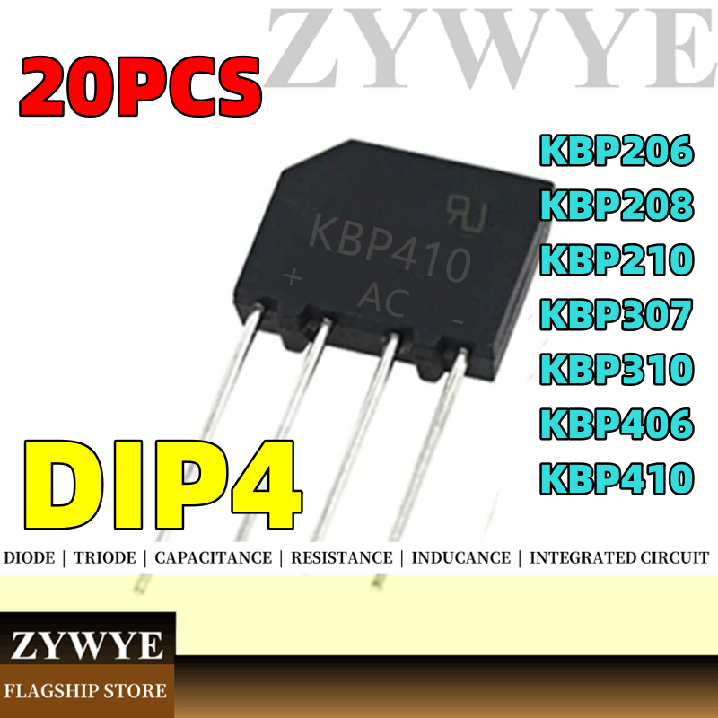 20 Chiếc Thương Hiệu Mới Ban Đầu KBP206 KBP208 KBP210 KBP307 KBP310 KBP406 KBP410 KBP610 KBP810 Cầu 