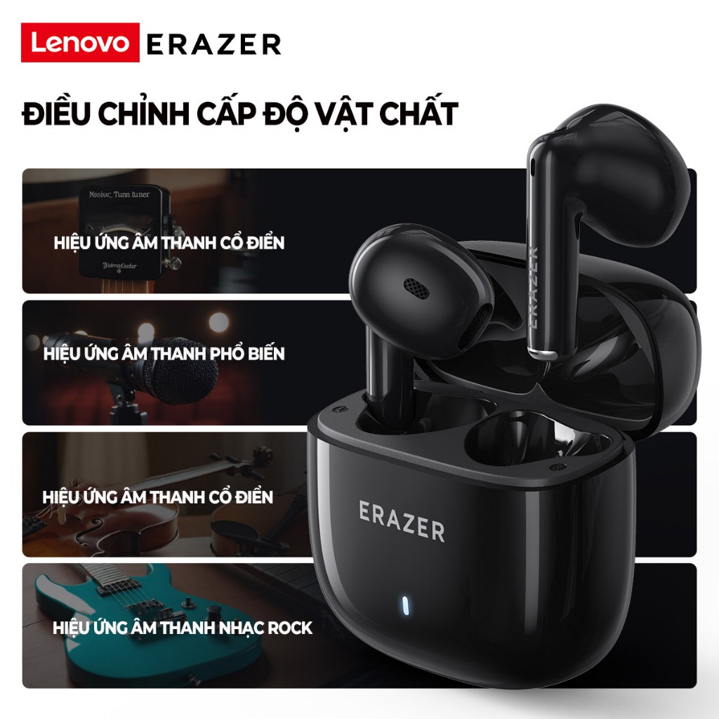 Lenovo ERAZER XT92 Tai nghe bluetooth Tai nghe không dây Bluetooth 5.4 HD Stereo Giảm tiếng ồn thông minh Cảm ứng chống nước có Mic | BigBuy360 - bigbuy360.vn