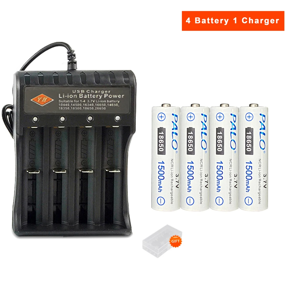 4 Khe / 2 Khe Sạc Pin Lithium Ion 3.7V 18650 / 16340 / 18500 / 26650 / 14500 Đầu Vào USB