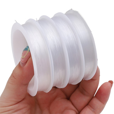 （Không co giãn）0.25mm-0.8mm Pha Lê Trong Suốt Đính Hạt Dây Sợi Không Căng Dây Nylon Mạnh Cho DIY Vòng Cổ Vòng Tay Trang Sức Làm