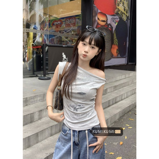 kumikumi Áo thun ngắn tay xếp ly thời trang mới dành cho nữ