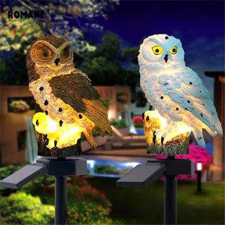 Romane Đèn sân vườn ngoài trời cú LED ánh sáng năng lượng mặt trời sân cỏ