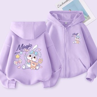  Áo Hoodie bé gái Áo khoác Cardigan có khóa kéo in  Thoải mái thông thường 