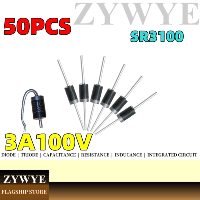 Bộ 50 SR3100 Shoteki Diode Đa Năng SB3100 HBR3100 MBR3100 Diode Nguồn 3A100V Khuôn Định Hình